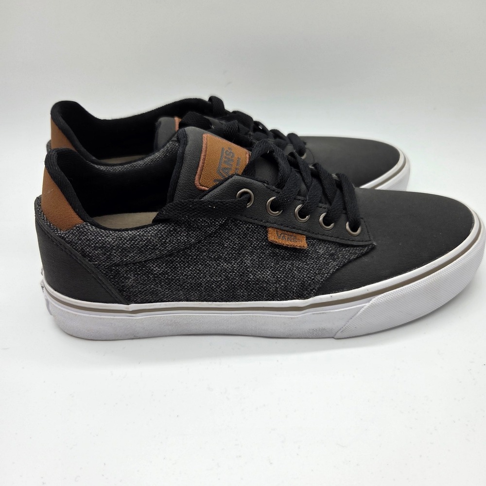 Vans Atwood Deluxe Comfort Sneakers Mens 8 Black Grey Mixed Media Low Top Skate